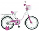 Велосипед NOVATRACK 20' BUTTERFLY белый-розовый 207 BUTTERFLY.WPR 7+ корзина